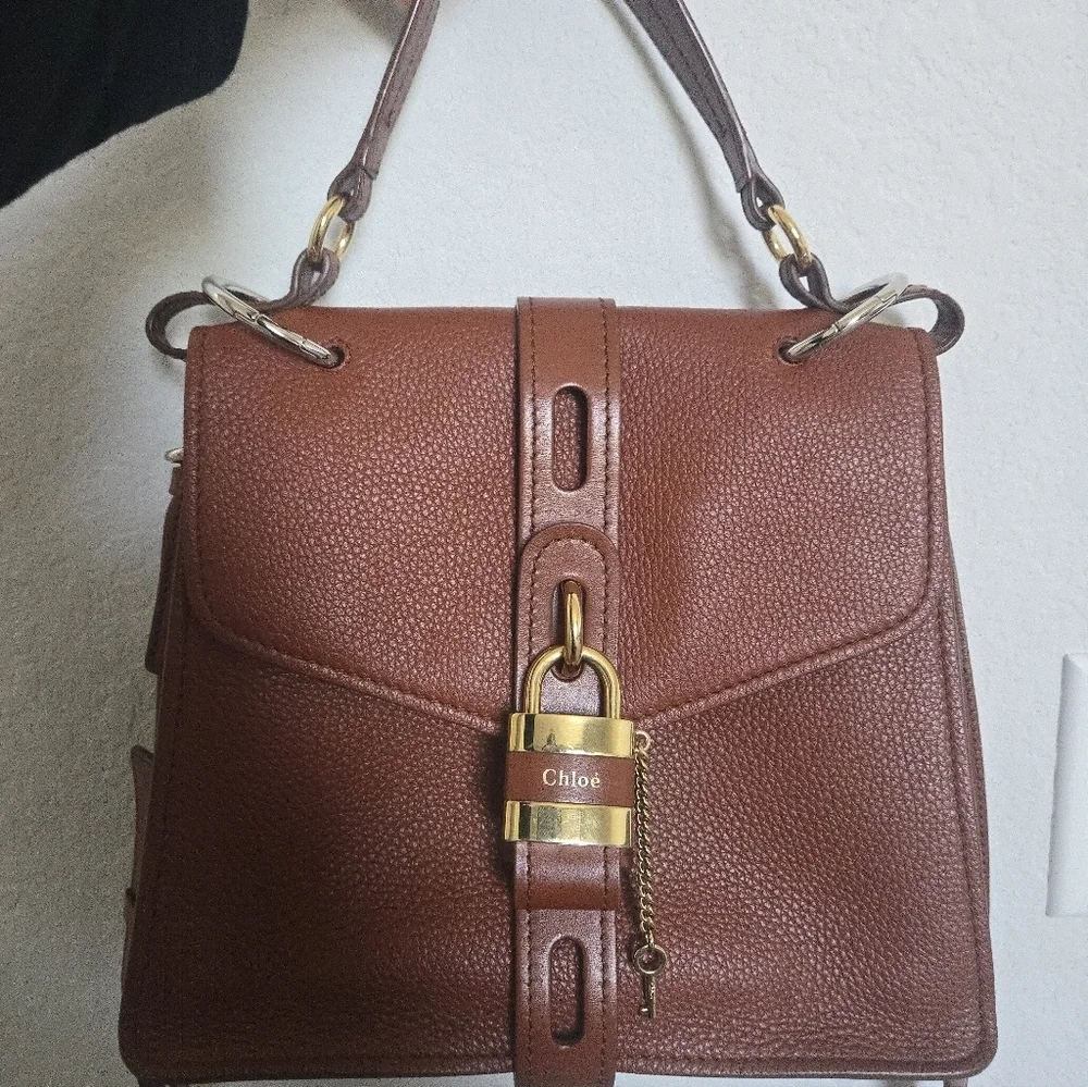 Chloé Aby Medium Leather Bag – Brown EUC